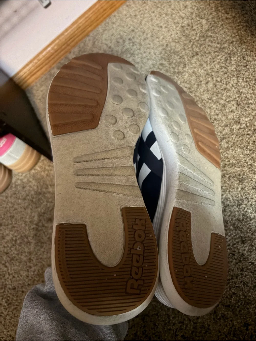 Reebok Women’s Navy and White Classic Runner Sneakers